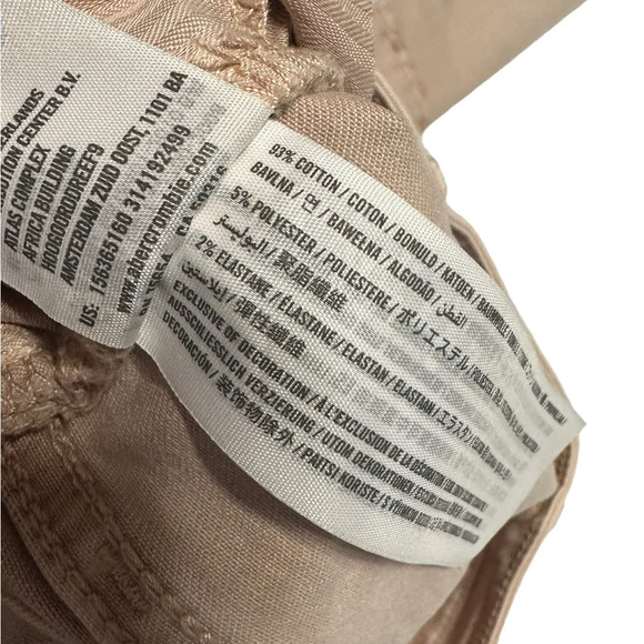 Abercrombie & Fitch Stretch Khaki Jeans with Fringe Detailed Legs - Picture 8 of 9